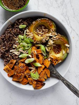 Vegan Teriyaki Sweet Potato Bowl