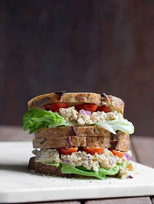Vegan Caesar Smashed Chickpea Sandwich