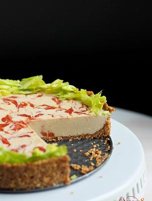 Vegan Bloody Mary Swirl Cheesecake