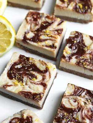 Vegan Lemon Bars with Spiced Tahini Caramel