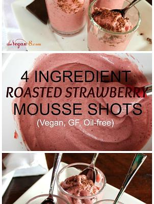 4 Ingredient Roasted Strawberry Mousse Shots