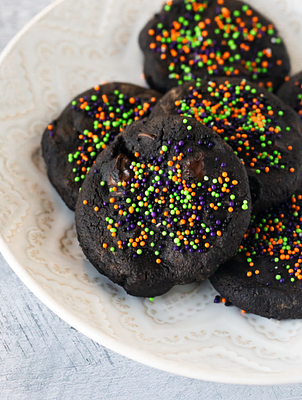 Vegan Black Cocoa Pumpkin Cookies