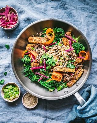 Vegan Sesame-Cashew Soba Noodle Salad