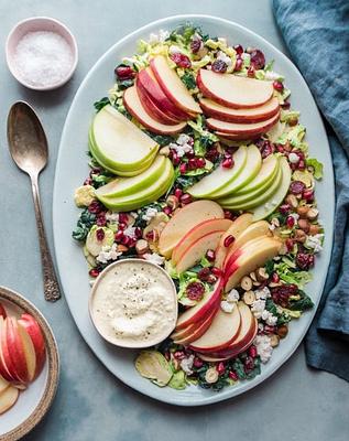 Kale and Brussels Sprouts Winter Salad