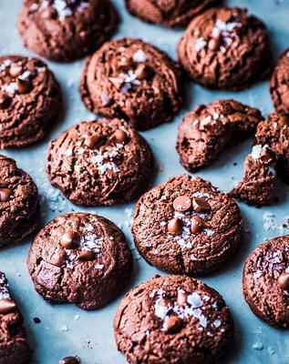 Vegan Triple Chocolate Cookies (Oil-Free)