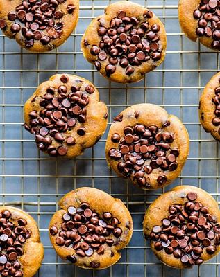 Vegan Pumpkin Tahini Chocolate Chip Muffins