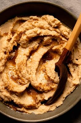 Silky Mashed Cauliflower with Black Pepper Worcestershire Butter