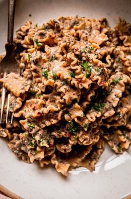 Creamy Vegan Pasta with Mushrooms & Miso