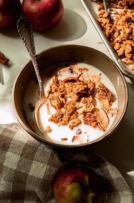 Clumpy Apple Cinnamon Granola with Pecans