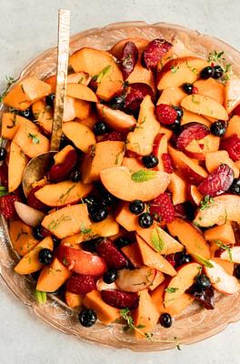 Colourful 20-Minute Summer Fruit Salad (with Orange Mint Dressing)