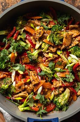 Almond Butter Tempeh Stir Fry