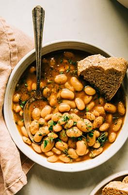 One-Pot Brothy Beans with Herbs & Lemon