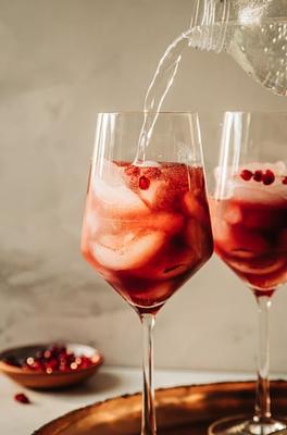 Pomegranate Pomander Spritz Mocktail