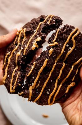 Jumbo Double Chocolate Cookie with Peanut Butter