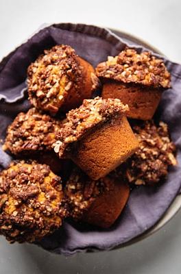 Vegan Sweet Potato Muffins with Pecan Streusel