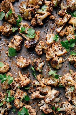Maple Tahini Glazed Cauliflower with Chipotle