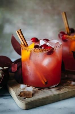 Spiced Cranberry Orange Margaritas