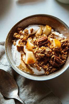 Spiced Sweet Potato Granola with Pecans