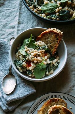 Smoky and Creamy White Beans with Greens