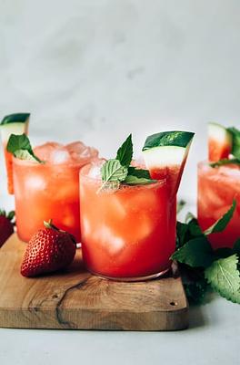 Sparkling Strawberry Watermelon Limeade