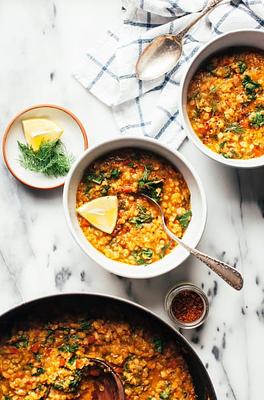 Quick Smoky Red Lentil Stew