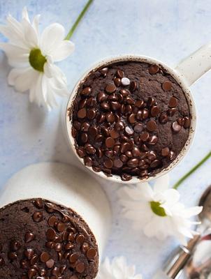 Healthy Chocolate Mug Cake (Low-Fat!)
