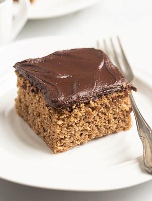 Vegan Almond Butter Cake with Chocolate Frosting