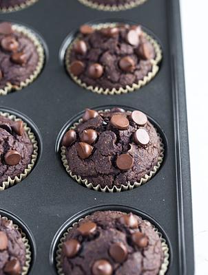 Vegan Gluten-Free Chocolate Zucchini Muffins