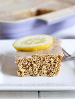 Healthy Vegan Lemon Cake (Gluten Free Option)
