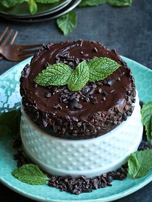 No-Bake Mint Chocolate Tart For Two
