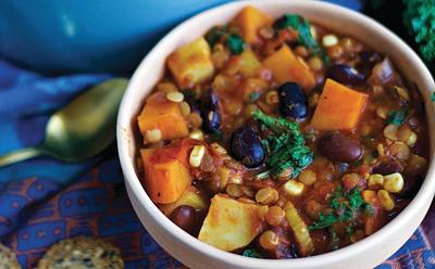 Easy Vegan Sweet Potato And Kale Chili