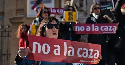 Hundreds of Protesters March Against Hunting in Spanish City