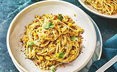 This Miso Creamy Corn Pasta Is Completely Plant-Based