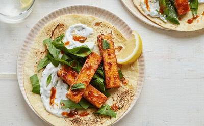Vegan Harissa Tofu Wrap