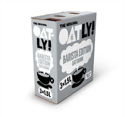 Oatly Launches New 1.5L Barista Oat Milk Multipack at UK Retail Stores