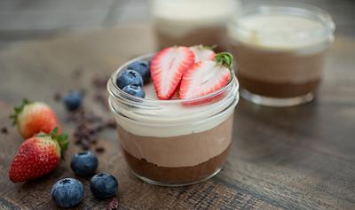 Avocado Chocolate Mousse With Vanilla Cashew Cream