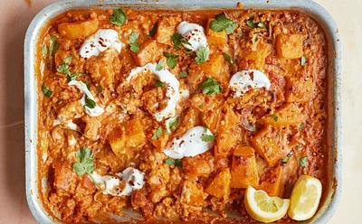 Oven-Roasted Squash And Tomato Dhal
