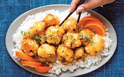 30-Minute Vegan Sticky Orange Cauliflower