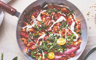 Vegan Baked Shakshuka With Butter Beans
