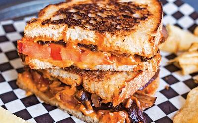 Vegan Chipotle Grilled Cheese With Balsamic Caramelized Onions