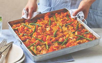 5-Ingredient Coconut And Squash Traybake