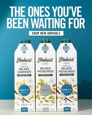 Elmhurst 1925 Launches Unsweetened, Clean-Label Pistachio and Cashew Milks