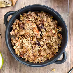 Easy Vegan Apple Raisin Fruit Crisp