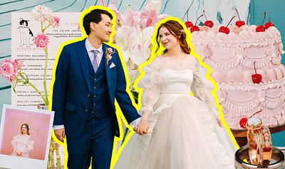 How Two LA Sweethearts Turned Their Love Story Into a Dreamy Wes Anderson Wedding
