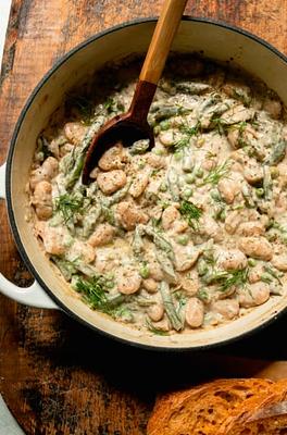 Creamy Dilly Beans & Peas (Vegan)