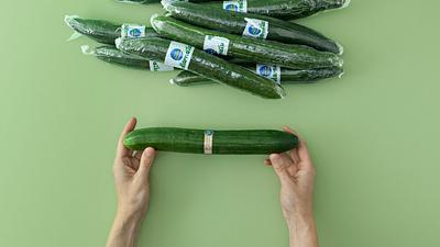Swedish Startup Saveggy Launches Edible, Plastic-Free Packaging for Cucumbers