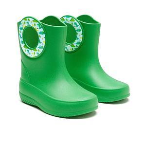 Toddler Kendall Rain Boots, Green Dinosaurs