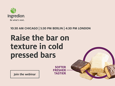 Sponsored Webinar: Raising the Bar on Texture in Cold Pressed Protein Bars