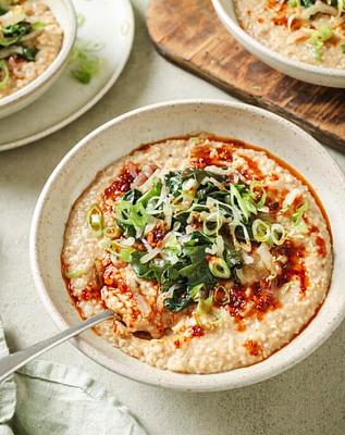 Savory Oatmeal with Chili Crisp