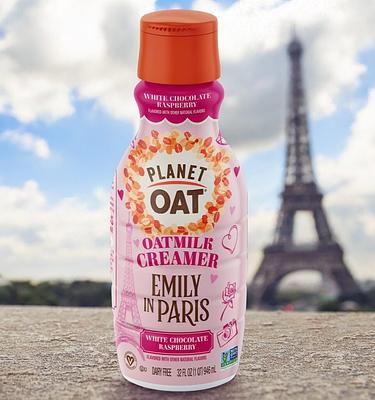 Planet Oat Launches White Chocolate Raspberry Creamer Inspired by Emily in Paris